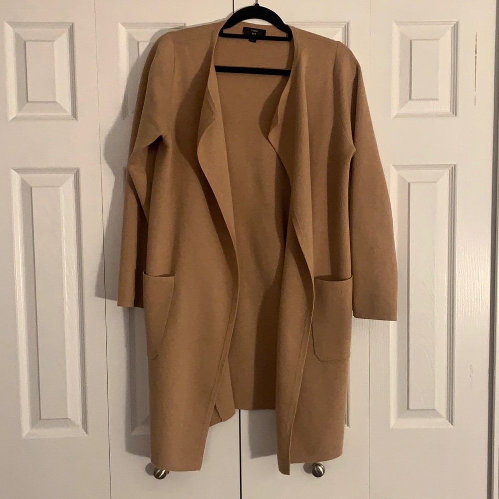 J Crew Juliette collarless sweater blazer size M
